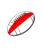 Georgia Rugby Ball Mug (Red)